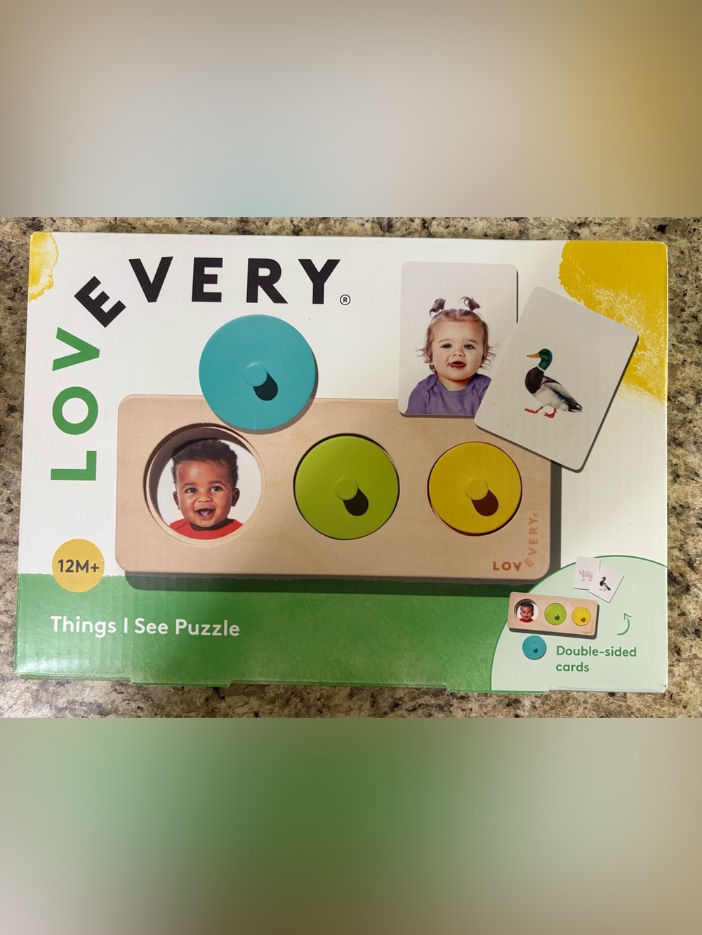 Lovevery Things I See Puzzle - Blue, Green, Yellow